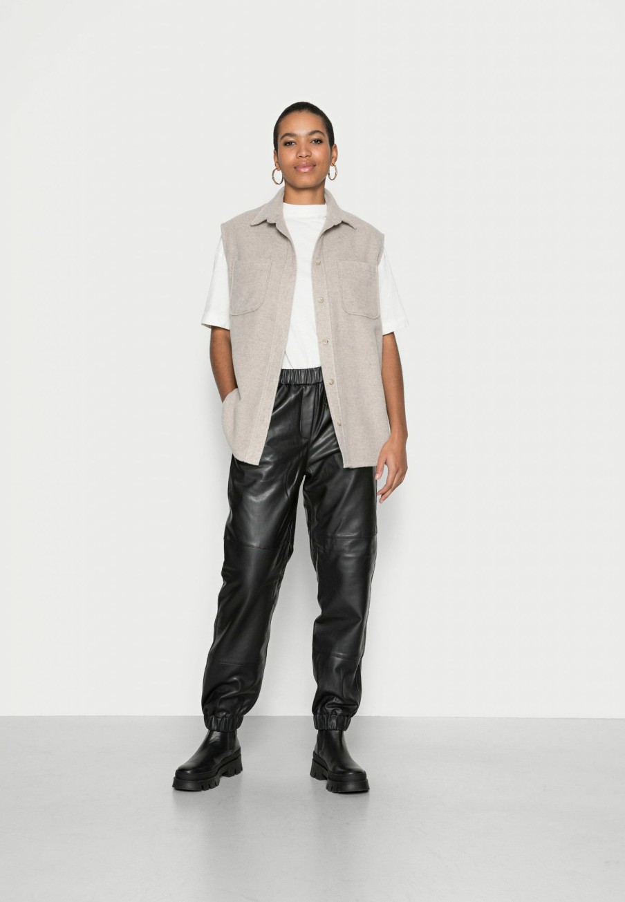 Anais Trousers Leather Trousers Samsoe Samsoe Best Sellers Clearance