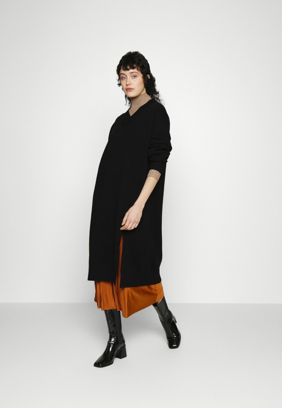 Kei V Neck Dress Jumper Dress Samsoe Samsoe New Threads Online