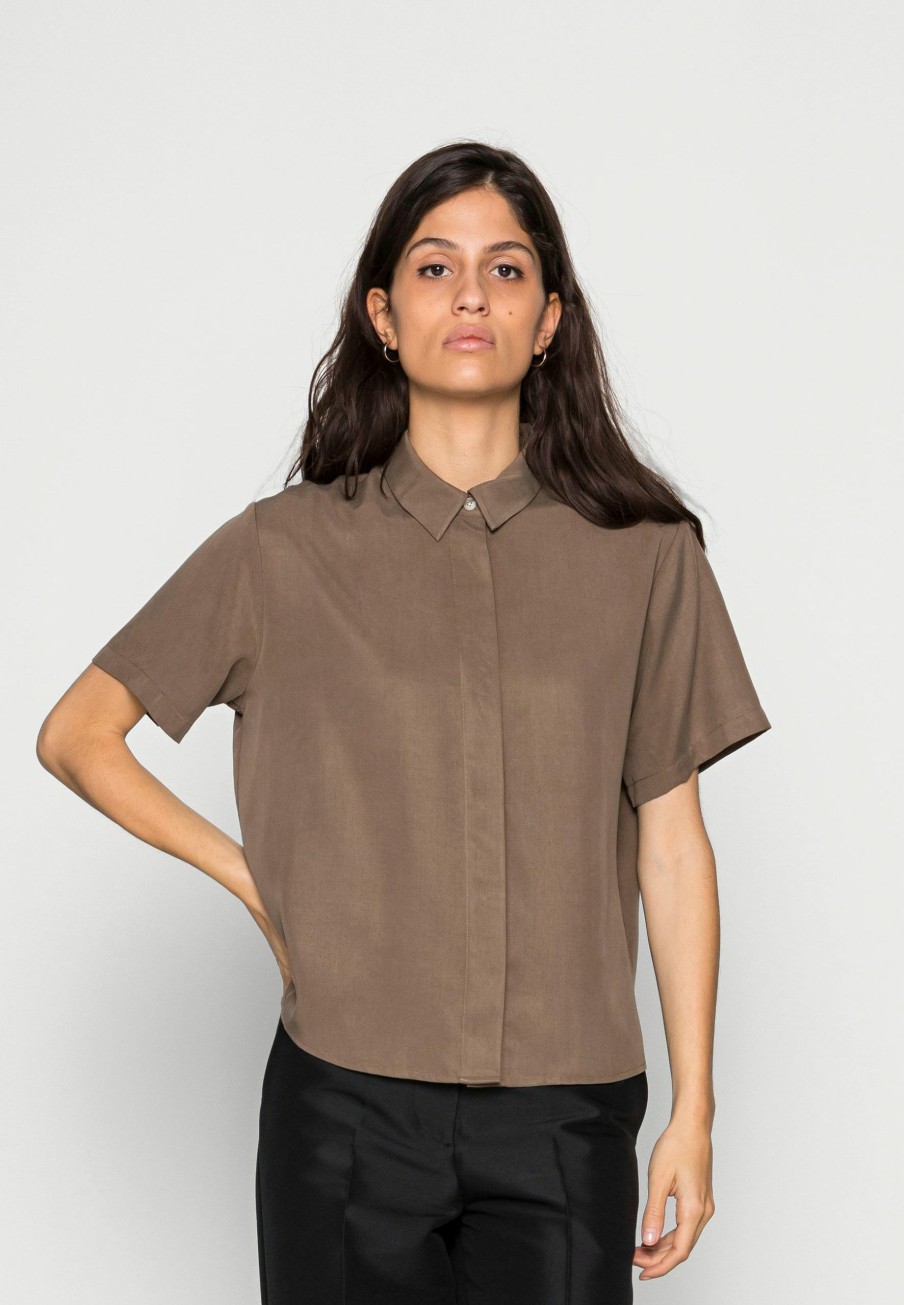 Mina Button-Down Blouse Samsoe Samsoe Crazy Deals Online