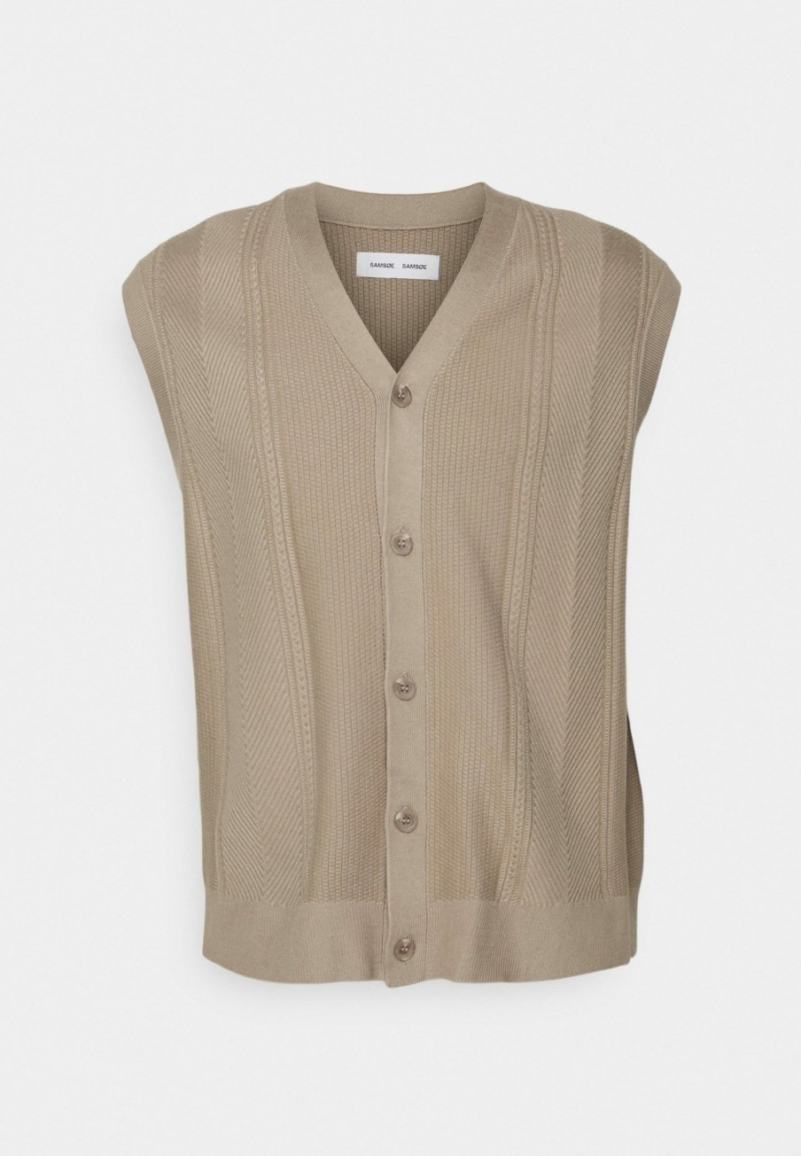 Lewis Cardigan Vest Waistcoat Samsoe Samsoe New Threads Online